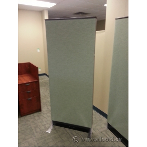 Lot of 6 Grey Earth Tone Free Standing Office Wall Panel Divider